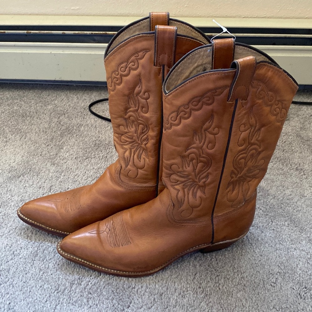 Authentic leather cowboy boots